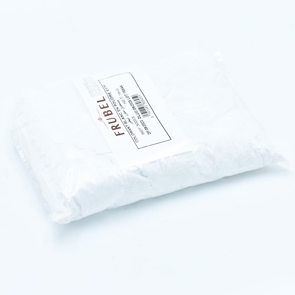 Colorant poudre blanc 1kg FRUBEL
