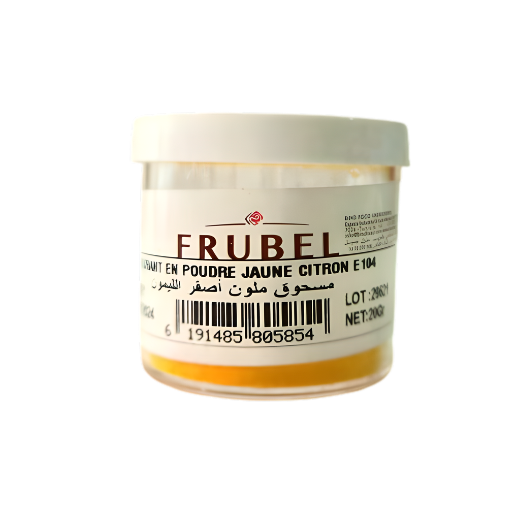 COLORANT POUDRE JAUNE CITRON 20GR FRUBEL