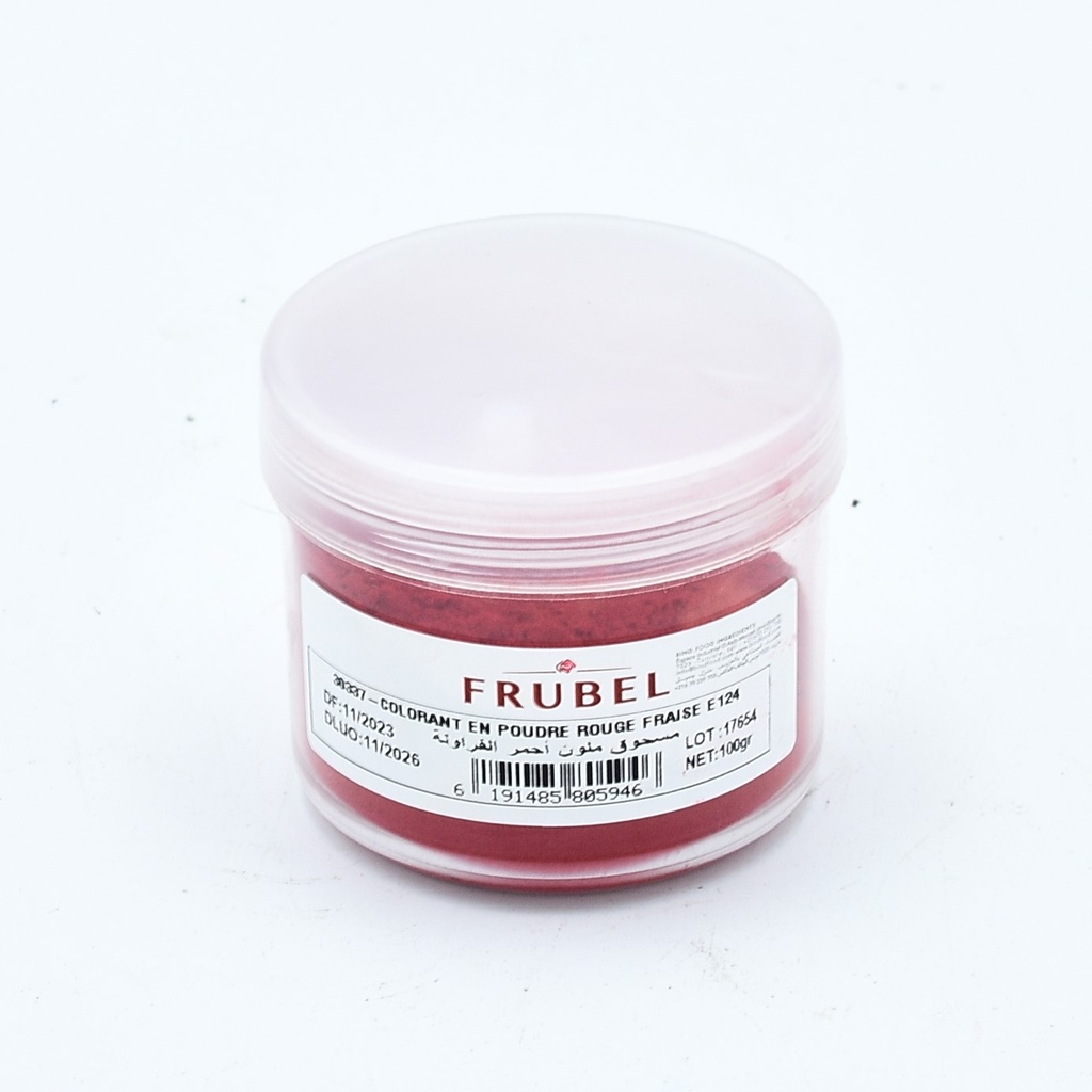 Colorant poudre rouge fraise 100 gr FRUBEL