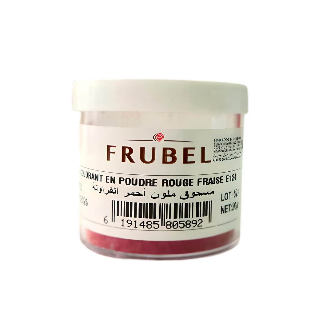 COLORANT POUDRE ROUGE FRAISE 20GR FRUBEL