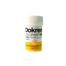 [GEL30GR-JC] COLORANT GEL JAUNE CITRON 30GR DOKREM