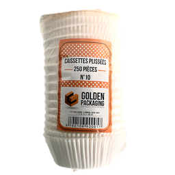 [CPB-10] CAISSETTE PLISSE BLANCHES N 10 X 250P